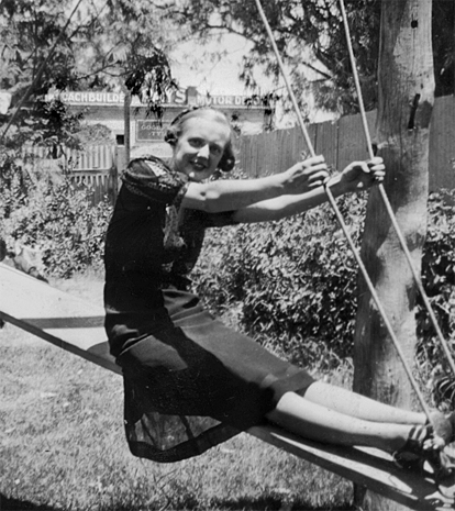 Joan on swing